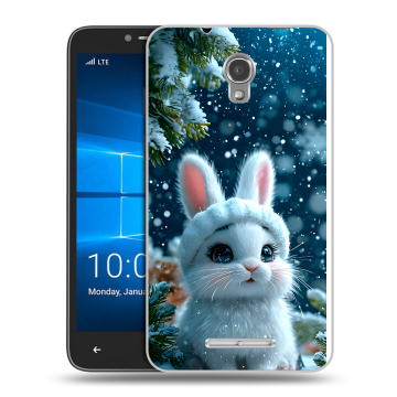 Пластиковый чехол на Alcatel OneTouch Pixi First с принтом Новый год
