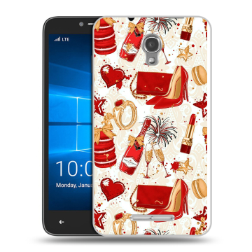 Пластиковый чехол на Alcatel OneTouch Pixi First с принтом Новый год