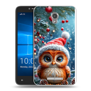 Пластиковый чехол на Alcatel OneTouch Pixi First с принтом Новый год
