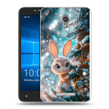 Пластиковый чехол на Alcatel OneTouch Pixi First с принтом Новый год