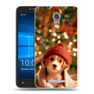 Пластиковый чехол на Alcatel OneTouch Pixi First с принтом Новый год