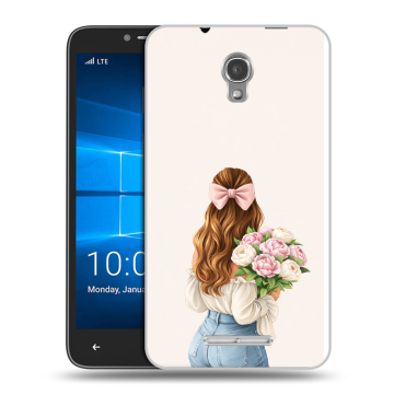 Пластиковый чехол на Alcatel OneTouch Pixi First с принтом женский Пластиковый чехол на Alcatel OneTouch Pixi First с принтом женский