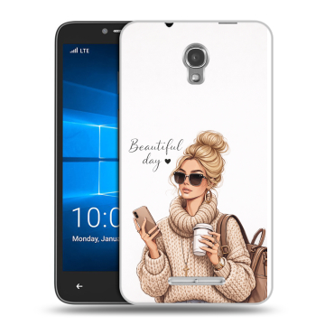 Пластиковый чехол на Alcatel OneTouch Pixi First с принтом женский Пластиковый чехол на Alcatel OneTouch Pixi First с принтом женский