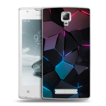 Пластиковый чехол на Lenovo A1000 с принтом Геометрия неона Пластиковый чехол на Lenovo A1000 с принтом Геометрия неона