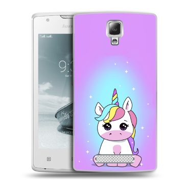 Пластиковый чехол на Lenovo A1000 с принтом Единорог Пластиковый чехол на Lenovo A1000 с принтом Единорог