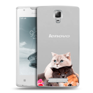 Пластиковый чехол на Lenovo A1000 с принтом Кошки Пластиковый чехол на Lenovo A1000 с принтом Кошки
