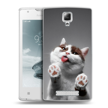Пластиковый чехол на Lenovo A1000 с принтом Коты Пластиковый чехол на Lenovo A1000 с принтом Коты