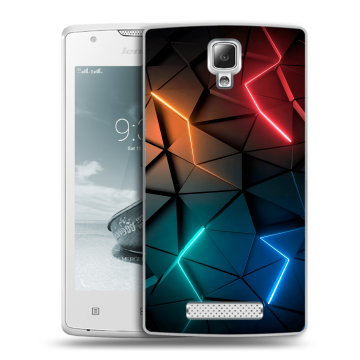 Пластиковый чехол на Lenovo A1000 с принтом Абстракция неон Пластиковый чехол на Lenovo A1000 с принтом Абстракция неон