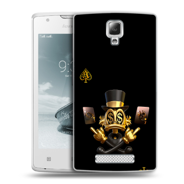 Пластиковый чехол на Lenovo A1000 с принтом Золотой скрудж макдак Пластиковый чехол на Lenovo A1000 с принтом Золотой скрудж макдак