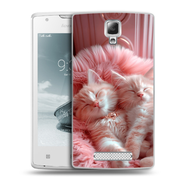 Пластиковый чехол на Lenovo A1000 с принтом котята котики Пластиковый чехол на Lenovo A1000 с принтом котята котики