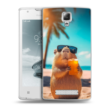 Пластиковый чехол на Lenovo A1000 с принтом Капибара Пластиковый чехол на Lenovo A1000 с принтом Капибара
