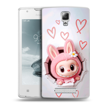 Пластиковый чехол на Lenovo A1000 с принтом Labubu Лабубу Пластиковый чехол на Lenovo A1000 с принтом Labubu Лабубу