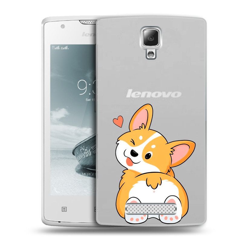Пластиковый чехол на Lenovo A1000 с принтом Корги Пластиковый чехол на Lenovo A1000 с принтом Корги