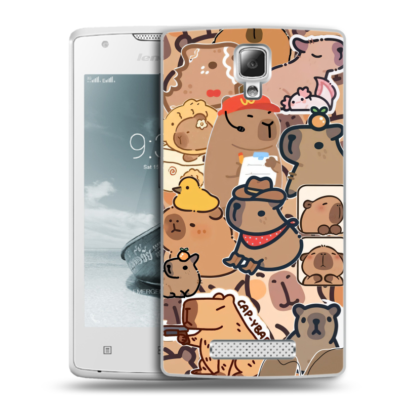 Пластиковый чехол на Lenovo A1000 с принтом капибара Пластиковый чехол на Lenovo A1000 с принтом капибара