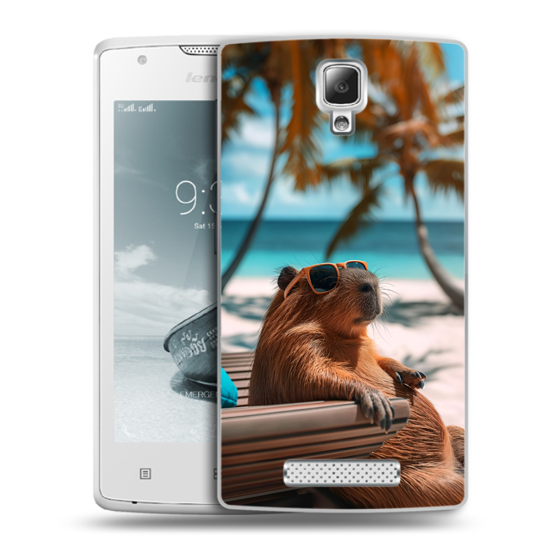 Пластиковый чехол на Lenovo A1000 с принтом Капибара Пластиковый чехол на Lenovo A1000 с принтом Капибара