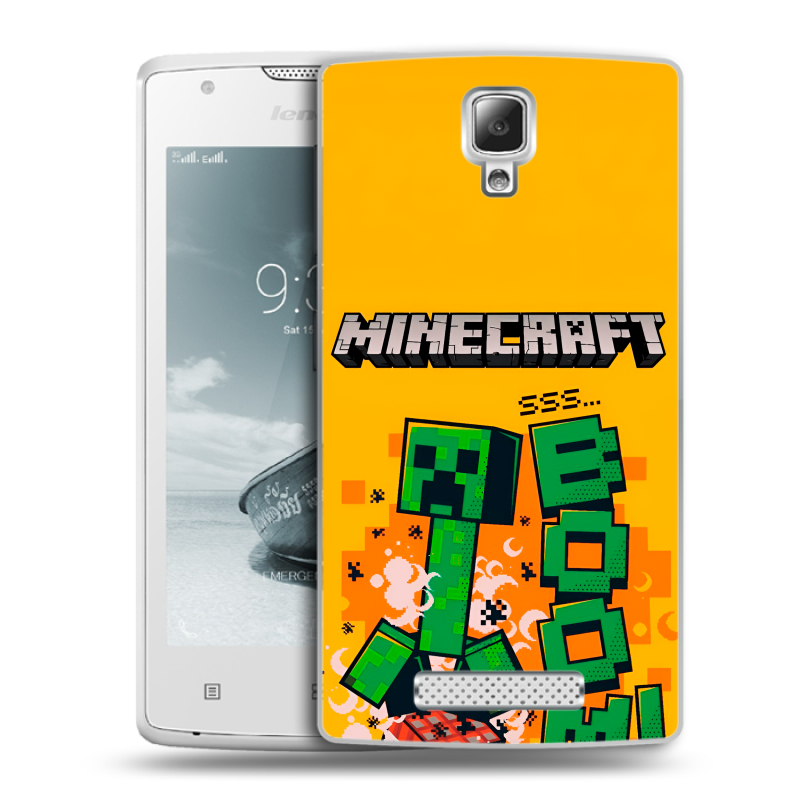 Пластиковый чехол на Lenovo A1000 с принтом Майнкрафт Minecraft Пластиковый чехол на Lenovo A1000 с принтом Майнкрафт Minecraft