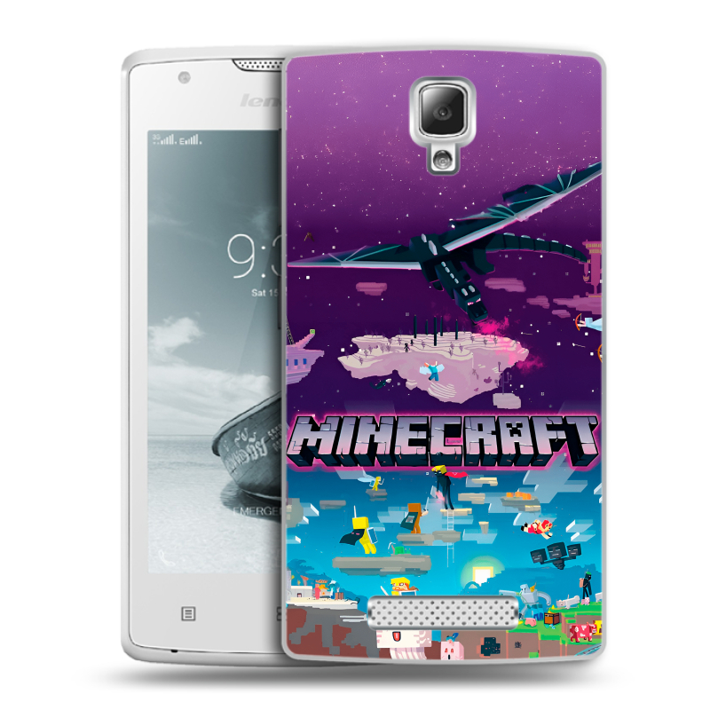 Пластиковый чехол на Lenovo A1000 с принтом Майнкрафт Minecraft Пластиковый чехол на Lenovo A1000 с принтом Майнкрафт Minecraft