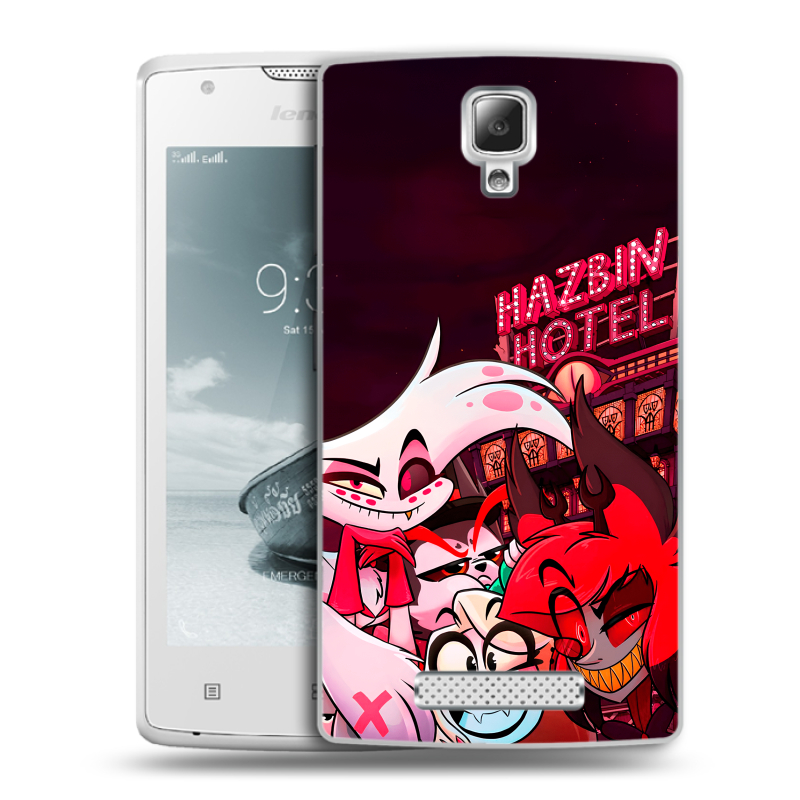 Пластиковый чехол на Lenovo A1000 с принтом Hazbin Hotel Отель Хазбин Пластиковый чехол на Lenovo A1000 с принтом Hazbin Hotel Отель Хазбин