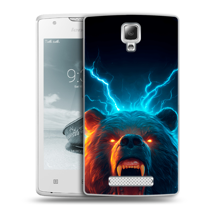 Пластиковый чехол на Lenovo A1000 с принтом Медведь Пластиковый чехол на Lenovo A1000 с принтом Медведь
