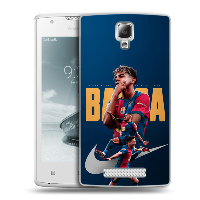 Пластиковый чехол на Lenovo A1000 с принтом Барселона Barca Yamal Пластиковый чехол на Lenovo A1000 с принтом Барселона Barca Yamal