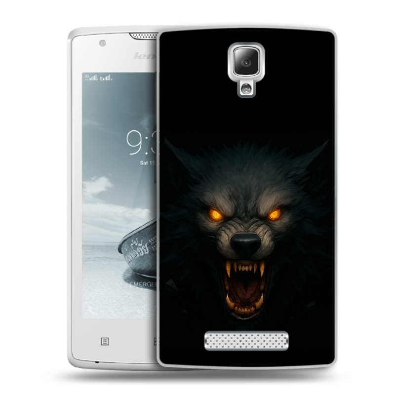 Пластиковый чехол на Lenovo A1000 с принтом Волк Пластиковый чехол на Lenovo A1000 с принтом Волк