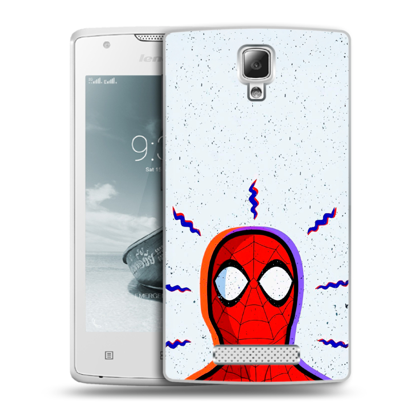 Пластиковый чехол на Lenovo A1000 с принтом Spiderman Человек паук Пластиковый чехол на Lenovo A1000 с принтом Spiderman Человек паук