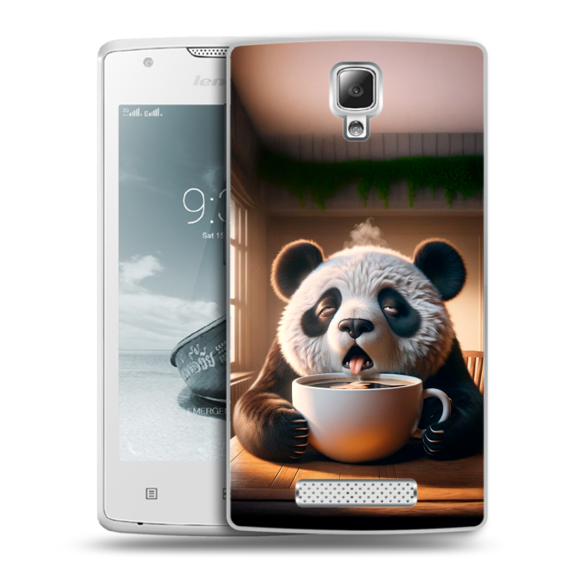 Пластиковый чехол на Lenovo A1000 с принтом смешная панда Пластиковый чехол на Lenovo A1000 с принтом смешная панда
