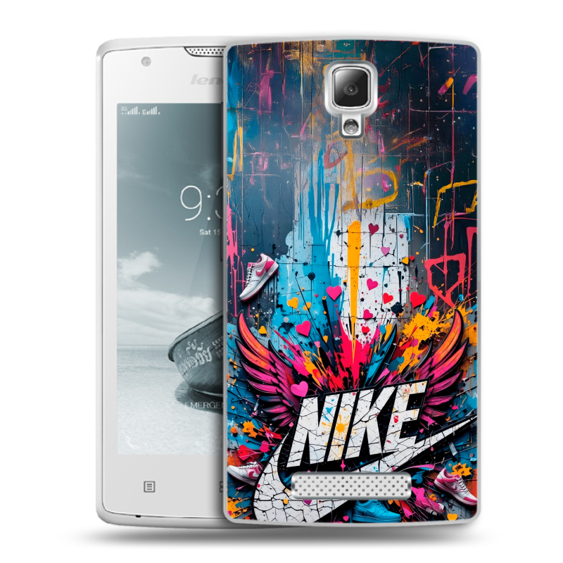 Пластиковый чехол на Lenovo A1000 с принтом Nike Найк Пластиковый чехол на Lenovo A1000 с принтом Nike Найк