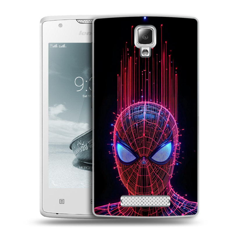 Пластиковый чехол на Lenovo A1000 с принтом Spiderman Человек паук Пластиковый чехол на Lenovo A1000 с принтом Spiderman Человек паук