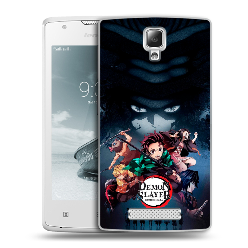 Пластиковый чехол на Lenovo A1000 с принтом Demon Slayer Клинок рассекающий демонов Пластиковый чехол на Lenovo A1000 с принтом Demon Slayer Клинок рассекающий демонов