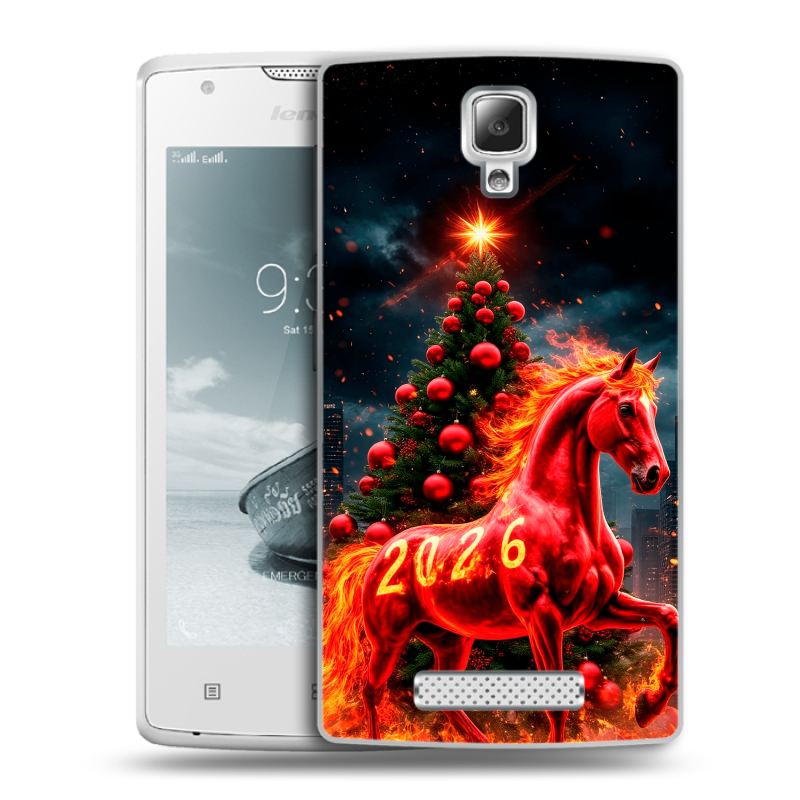 Пластиковый чехол на Lenovo A1000 с принтом Новый год Пластиковый чехол на Lenovo A1000 с принтом Новый год