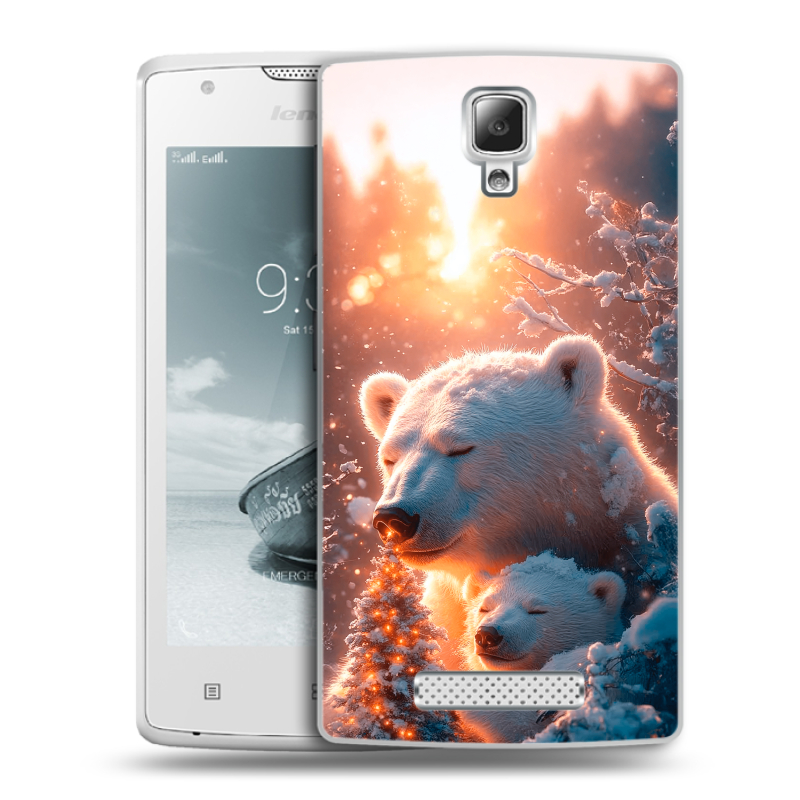 Пластиковый чехол на Lenovo A1000 с принтом Новый год Пластиковый чехол на Lenovo A1000 с принтом Новый год
