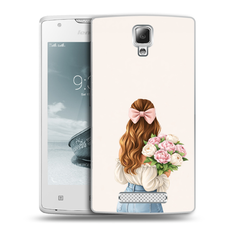 Пластиковый чехол на Lenovo A1000 с принтом женский Пластиковый чехол на Lenovo A1000 с принтом женский