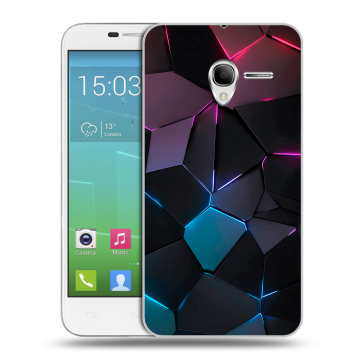 Силиконовый чехол на Alcatel One Touch POP 3 5 с принтом Геометрия неона Силиконовый чехол на Alcatel One Touch POP 3 5 с принтом Геометрия неона