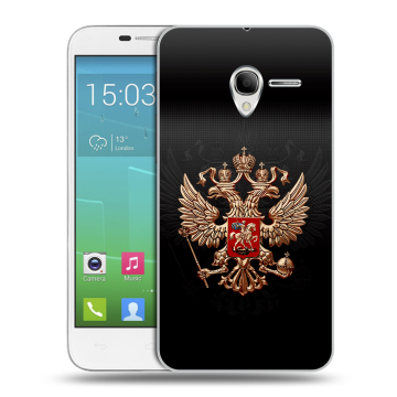 Силиконовый чехол на Alcatel One Touch POP 3 5 с принтом Герб России Силиконовый чехол на Alcatel One Touch POP 3 5 с принтом Герб России