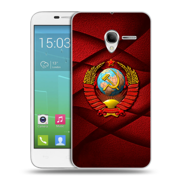 Силиконовый чехол на Alcatel One Touch POP 3 5 с принтом Герб СССР Силиконовый чехол на Alcatel One Touch POP 3 5 с принтом Герб СССР