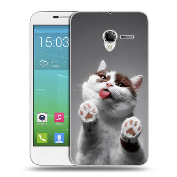 Силиконовый чехол на Alcatel One Touch POP 3 5 с принтом Коты Силиконовый чехол на Alcatel One Touch POP 3 5 с принтом Коты