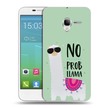Силиконовый чехол на Alcatel One Touch POP 3 5 с принтом Лама Силиконовый чехол на Alcatel One Touch POP 3 5 с принтом Лама