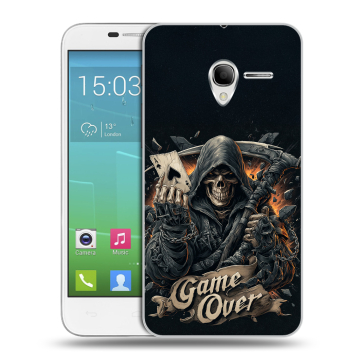 Силиконовый чехол на Alcatel One Touch POP 3 5 с принтом Скелет карты Силиконовый чехол на Alcatel One Touch POP 3 5 с принтом Скелет карты