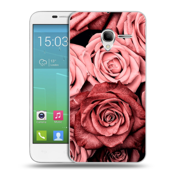 Силиконовый чехол на Alcatel One Touch POP 3 5 с принтом Цветы розы Силиконовый чехол на Alcatel One Touch POP 3 5 с принтом Цветы розы