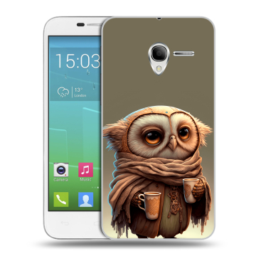 Силиконовый чехол на Alcatel One Touch POP 3 5 с принтом Сова Силиконовый чехол на Alcatel One Touch POP 3 5 с принтом Сова