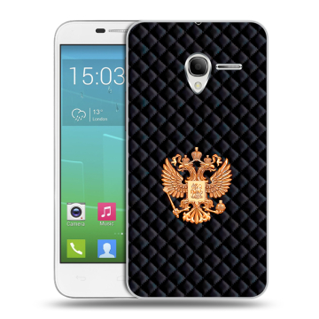 Силиконовый чехол на Alcatel One Touch POP 3 5 с принтом Герб России принт