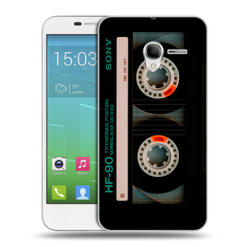 Силиконовый чехол на Alcatel One Touch POP 3 5 с принтом Кассета