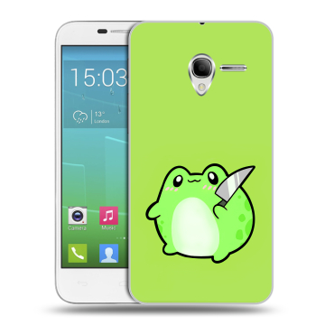 Силиконовый чехол на Alcatel One Touch POP 3 5 с принтом Лягушенок