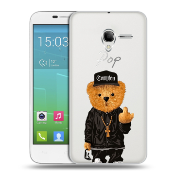 Силиконовый чехол на Alcatel One Touch POP 3 5 с принтом Мишка