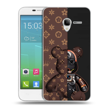 Силиконовый чехол на Alcatel One Touch POP 3 5 с принтом Луи робот