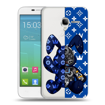Силиконовый чехол на Alcatel One Touch POP 3 5 с принтом Луи робот