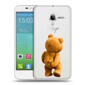 Силиконовый чехол на Alcatel One Touch POP 3 5 с принтом Медведь