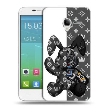 Силиконовый чехол на Alcatel One Touch POP 3 5 с принтом Луи робот