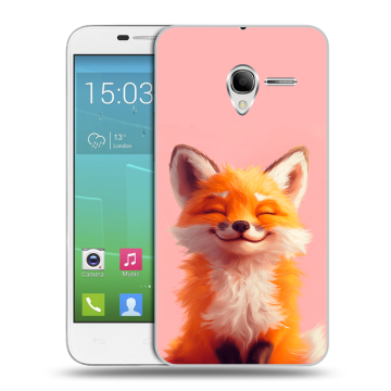 Силиконовый чехол на Alcatel One Touch POP 3 5 с принтом милая лиса